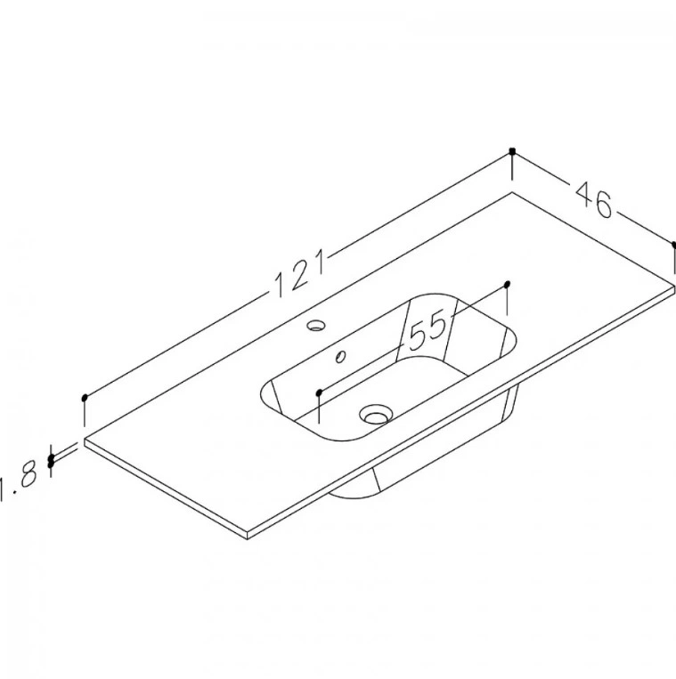 Izlietne ELIDE, 120 cm